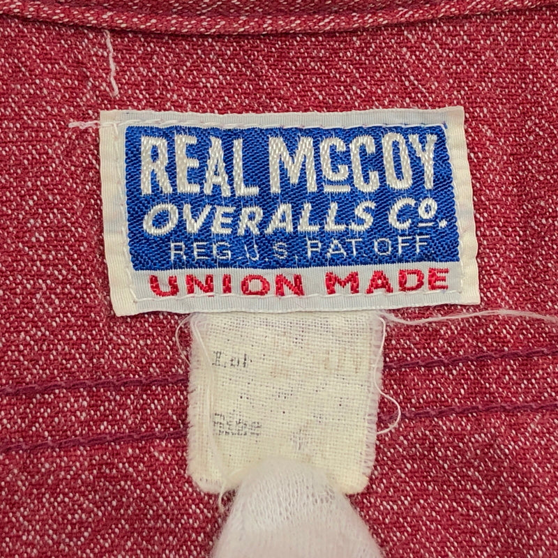 【中古品】【メンズ】 THE REAL McCOY'S ザ・リアルマッコイズ UNION MADE WORK L/S SHIRT ユニオンメイド 長袖ワークシャツ トップス 145-260615-hn-03-fur サイズ：不明 カラー：レッド 万代Net店