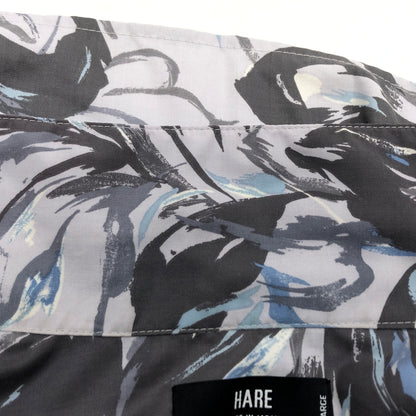 【中古品】【メンズ】 HARE ハレ ART S/S OPEN COLOR SHIRT HA020072AA アートショートスリーブ オープンカラーシャツ 半袖シャツ トップス 147-260615-hn-04-fur サイズ：L カラー：グレー系 万代Net店