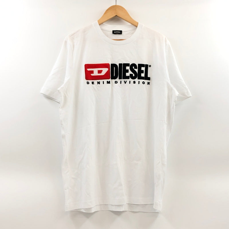 【中古美品】【メンズ】 DIESEL ディーゼル FRONT LOGO S/S TEE 00SH0I-0CATJ フロントロゴ 半袖Tシャツ トップス 141-260615-hn-05-fur サイズ：L カラー：ホワイト 万代Net店