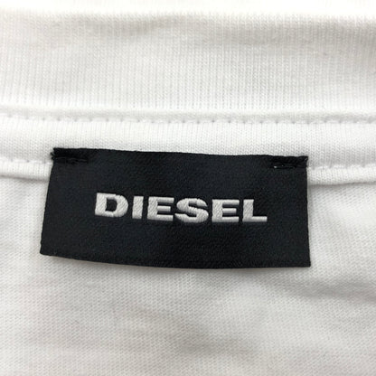 【中古美品】【メンズ】 DIESEL ディーゼル FRONT LOGO S/S TEE 00SH0I-0CATJ フロントロゴ 半袖Tシャツ トップス 141-260615-hn-05-fur サイズ：L カラー：ホワイト 万代Net店