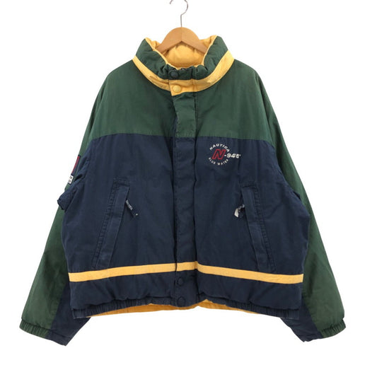 【ジャンク品】【メンズ】 NAUTICA ノーティカ リバーシブルジャケット ダウンジャケット アウター 146-260318-hn-01-fur サイズ：XXL カラー：イエロー/ネイビー/グリーン 万代Net店