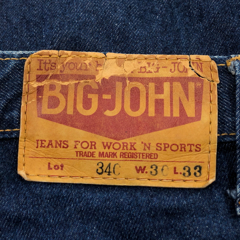 【中古品】【メンズ】 BIG-JOHN ビッグジョン DENIM BELL BOTTOMS LOT340 ベルボトム デニムパンツ ボトムス 157-260615-hn-06-fur サイズ：30×33 カラー：インディゴ 万代Net店