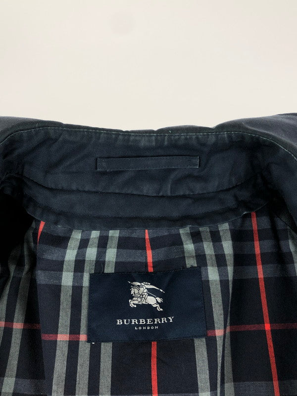 【中古品】【メンズ】  BURBERRY LONDON バーバリー ロンドン  SOUTIEN COLLAR COAT ステンカラーコート アウター 141-240823-na-10-tag サイズ：下記参照 カラー：ネイビー 万代Net店