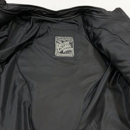 【現状渡し品】【メンズ】 DEGNER デグナー シングルライダースジャケット レザー アウター 140-251015-hn-01-fur サイズ：L カラー：ブラック 万代Net店