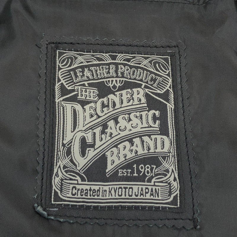 【現状渡し品】【メンズ】 DEGNER デグナー シングルライダースジャケット レザー アウター 140-251015-hn-01-fur サイズ：L カラー：ブラック 万代Net店