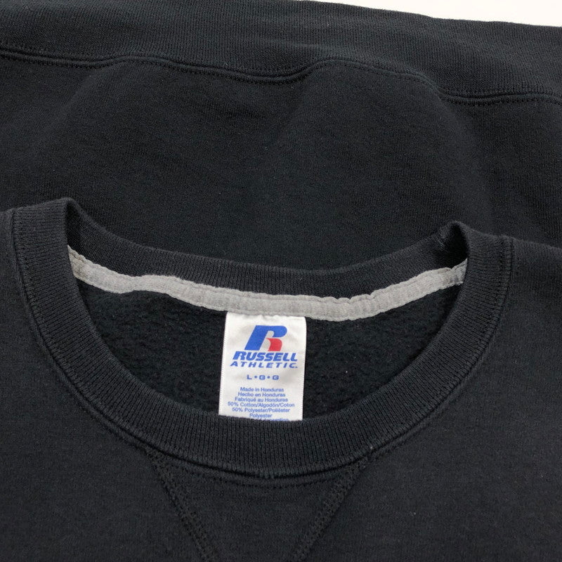 【現状渡し品】【メンズ】 RUSSELL ATHLETIC ラッセルアスレティック 00S 2011 SOFTBALL CREW NECK SWEAT 2011ソフトボール クルーネックスウェット トレーナー トップス 146-260101-hn-08-fur サイズ：L カラー：ブラック 万代Net店