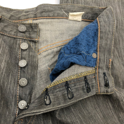 【中古品】【メンズ】 SUGAR CANE シュガーケーン BUTTON FLY DENIM PANT 砂糖黍 柿渋染 ボタンフライ デニムパンツ ボトムス 156-260615-hn-07-fur サイズ：31×34 カラー：グレー系 万代Net店