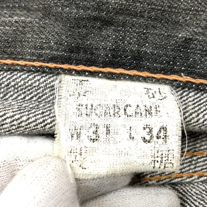 【中古品】【メンズ】 SUGAR CANE シュガーケーン BUTTON FLY DENIM PANT 砂糖黍 柿渋染 ボタンフライ デニムパンツ ボトムス 156-260615-hn-07-fur サイズ：31×34 カラー：グレー系 万代Net店