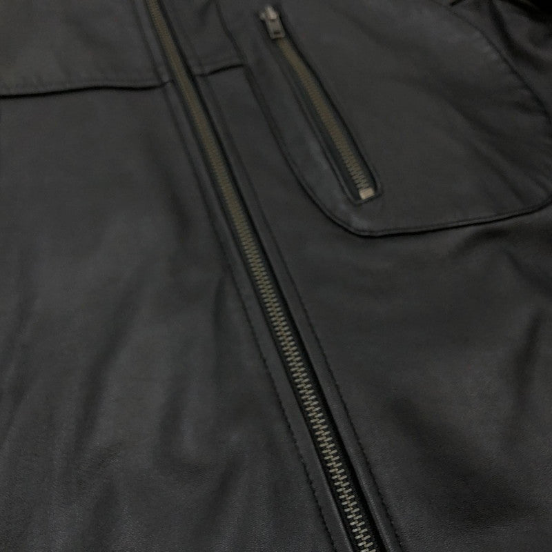 【現状渡し品】【メンズ】 DEGNER デグナー シングルライダースジャケット レザー アウター 140-251015-hn-01-fur サイズ：L カラー：ブラック 万代Net店