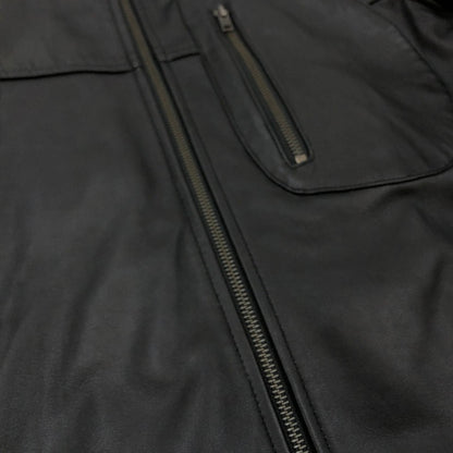 【現状渡し品】【メンズ】 DEGNER デグナー シングルライダースジャケット レザー アウター 140-251015-hn-01-fur サイズ：L カラー：ブラック 万代Net店