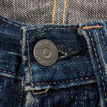 【中古品】【メンズ】 SUGAR CANE シュガーケーン BUTTON FLY DENIM PANT 砂糖黍 ボタンフライ デニムパンツ ボトムス 156-260615-hn-08-fur サイズ：30×34 カラー：インディゴ 万代Net店