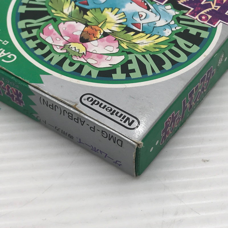 【中古品】 任天堂 GBソフト ポケットモンスター 緑 DMG-P-APBJ(JPN) 開封済み 動作確認済み 端子に青サビあり ブリスター割れ・箱イタミあり 023-260901-ti-02-tagh 万代Net店
