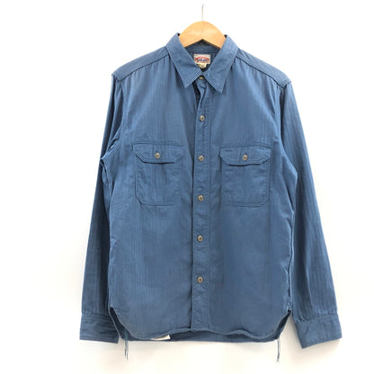 【中古品】【メンズ】 JOE MCCOY ジョーマッコイ 8HOUR UNION WORK SHIRT エイトアワーユニオン ワークシャツ 長袖シャツ トップス 145-260615-hn-11-fur サイズ：16 カラー：ブルー系 万代Net店