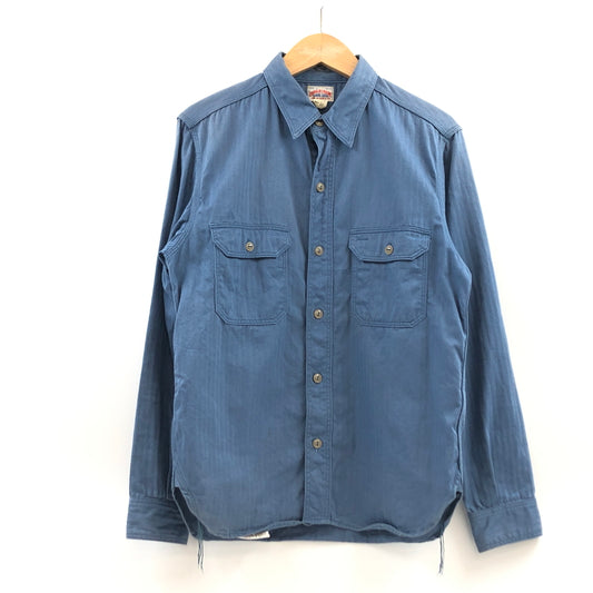 【中古品】【メンズ】 JOE MCCOY ジョーマッコイ 8HOUR UNION WORK SHIRT エイトアワーユニオン ワークシャツ 長袖シャツ トップス 145-260615-hn-11-fur サイズ：16 カラー：ブルー系 万代Net店