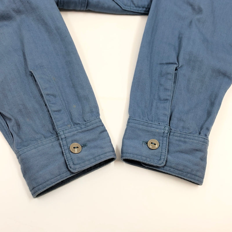 【中古品】【メンズ】 JOE MCCOY ジョーマッコイ 8HOUR UNION WORK SHIRT エイトアワーユニオン ワークシャツ 長袖シャツ トップス 145-260615-hn-11-fur サイズ：16 カラー：ブルー系 万代Net店
