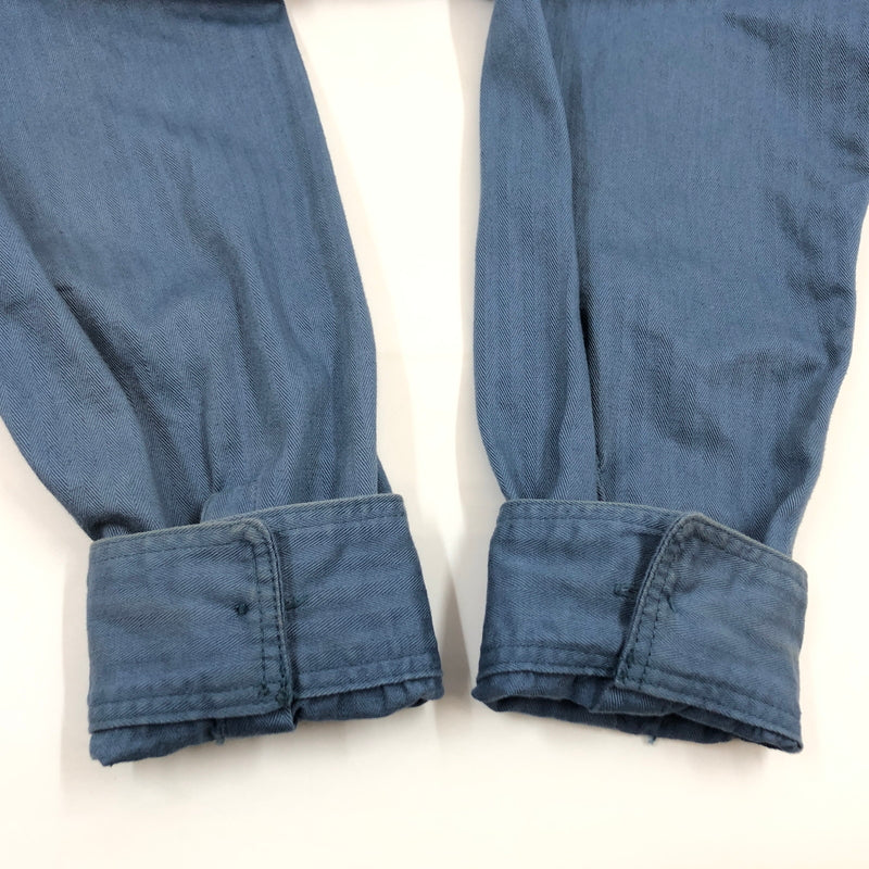 【中古品】【メンズ】 JOE MCCOY ジョーマッコイ 8HOUR UNION WORK SHIRT エイトアワーユニオン ワークシャツ 長袖シャツ トップス 145-260615-hn-11-fur サイズ：16 カラー：ブルー系 万代Net店
