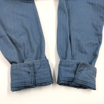 【中古品】【メンズ】 JOE MCCOY ジョーマッコイ 8HOUR UNION WORK SHIRT エイトアワーユニオン ワークシャツ 長袖シャツ トップス 145-260615-hn-11-fur サイズ：16 カラー：ブルー系 万代Net店