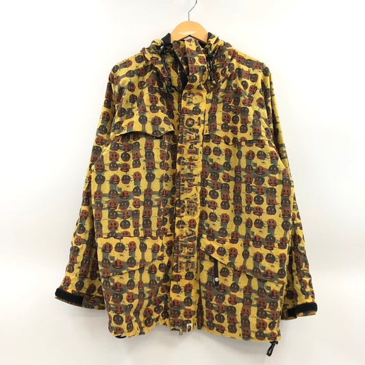 【現状渡し品】【メンズ】 A BATHING APE アベイシングエイプ ×PEEL SLOWLY AND SEE ピールスローリーアンドシー NYLON JACKET ナイロンジャケット アウター 142-260615-hn-12-fur サイズ：M カラー：イエロー/ブラウン系 万代Net店