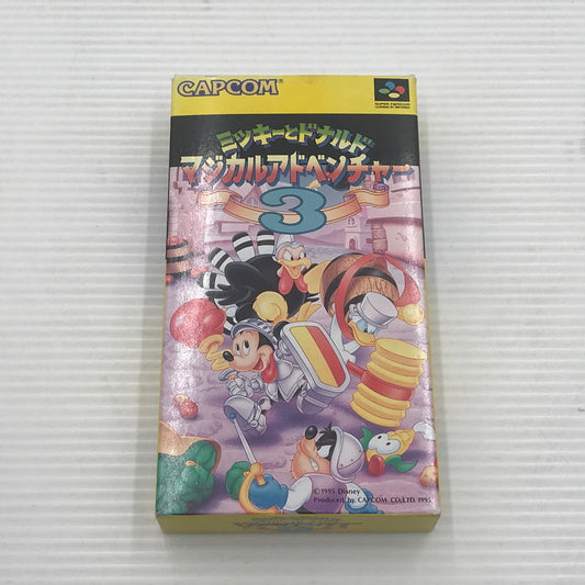 【中古品】 カプコン スーパーファミコンソフト ミッキーとドナルド マジカルアドベンチャー3 SHVC-P-AM3J(JPN) SFC 動作確認済 箱ヤケ大 023-260901-ti-05-tagh 万代Net店