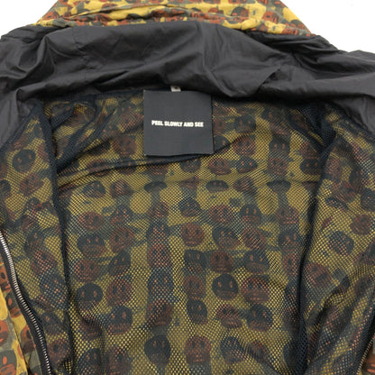 【現状渡し品】【メンズ】 A BATHING APE アベイシングエイプ ×PEEL SLOWLY AND SEE ピールスローリーアンドシー NYLON JACKET ナイロンジャケット アウター 142-260615-hn-12-fur サイズ：M カラー：イエロー/ブラウン系 万代Net店