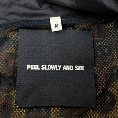 【現状渡し品】【メンズ】 A BATHING APE アベイシングエイプ ×PEEL SLOWLY AND SEE ピールスローリーアンドシー NYLON JACKET ナイロンジャケット アウター 142-260615-hn-12-fur サイズ：M カラー：イエロー/ブラウン系 万代Net店