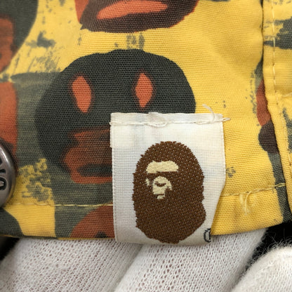 【現状渡し品】【メンズ】 A BATHING APE アベイシングエイプ ×PEEL SLOWLY AND SEE ピールスローリーアンドシー NYLON JACKET ナイロンジャケット アウター 142-260615-hn-12-fur サイズ：M カラー：イエロー/ブラウン系 万代Net店