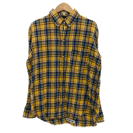 【現状渡し品】【メンズ】 KATO カトー ボタンダウンシャツ カジュアルシャツ 長袖 トップス 145-250308-hn-06-fur サイズ：M カラー：イエロー/ブルー系 万代Net店