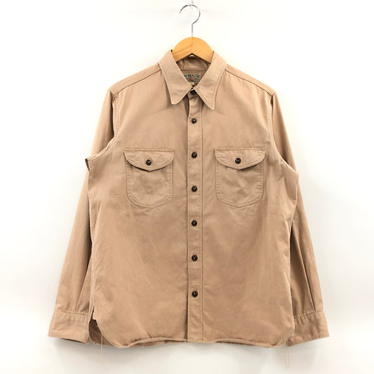 【中古品】【メンズ】 BUZZ RICKSON'S バズリクソンズ HERRINGBONE WORK SHIRT BR26081 ヘリンボーン ワークシャツ 長袖シャツ トップス 145-260615-hn-13-fur サイズ：15-15 1/2 カラー：ベージュ系 万代Net店