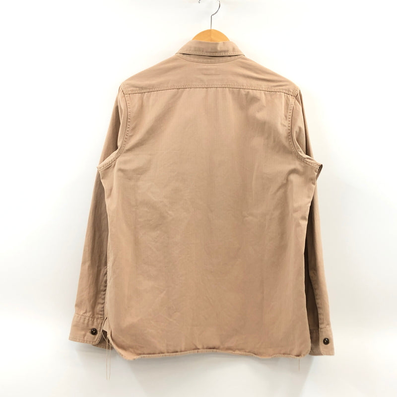 【中古品】【メンズ】 BUZZ RICKSON'S バズリクソンズ HERRINGBONE WORK SHIRT BR26081 ヘリンボーン ワークシャツ 長袖シャツ トップス 145-260615-hn-13-fur サイズ：15-15 1/2 カラー：ベージュ系 万代Net店