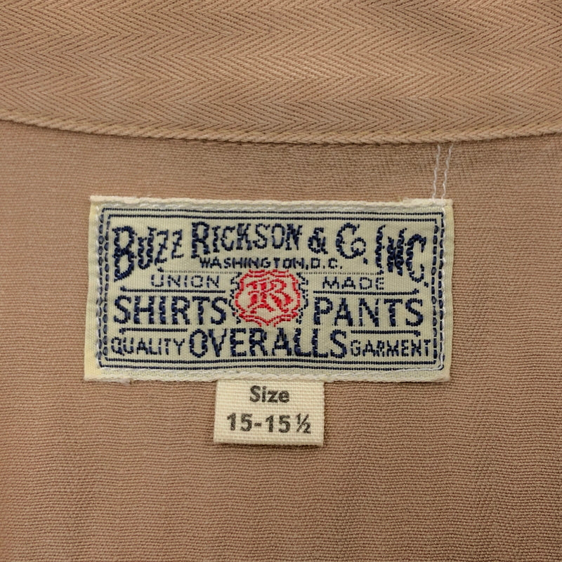 【中古品】【メンズ】 BUZZ RICKSON'S バズリクソンズ HERRINGBONE WORK SHIRT BR26081 ヘリンボーン ワークシャツ 長袖シャツ トップス 145-260615-hn-13-fur サイズ：15-15 1/2 カラー：ベージュ系 万代Net店