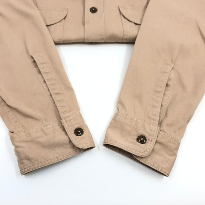 【中古品】【メンズ】 BUZZ RICKSON'S バズリクソンズ HERRINGBONE WORK SHIRT BR26081 ヘリンボーン ワークシャツ 長袖シャツ トップス 145-260615-hn-13-fur サイズ：15-15 1/2 カラー：ベージュ系 万代Net店