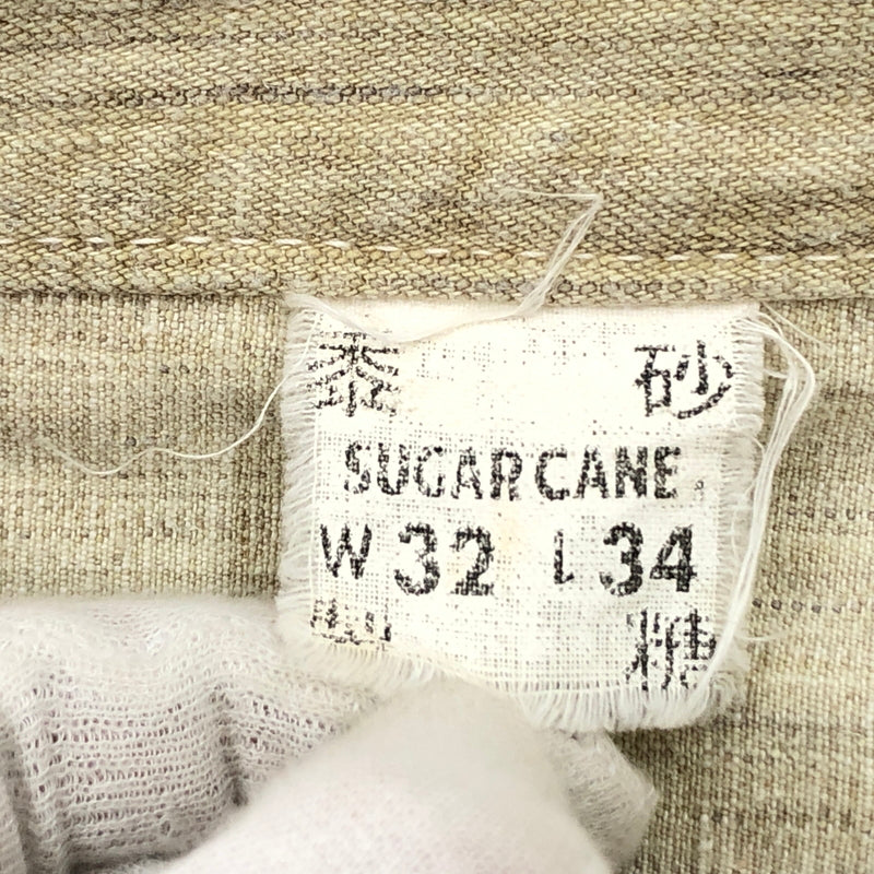 【中古品】【メンズ】 SUGAR CANE シュガーケーン BUTTON FLY HALF PANT 砂糖黍 ボタンフライ ハーフパンツ デニムパンツ ボトムス 156-260615-hn-14-fur サイズ：32 カラー：ベージュ系 万代Net店