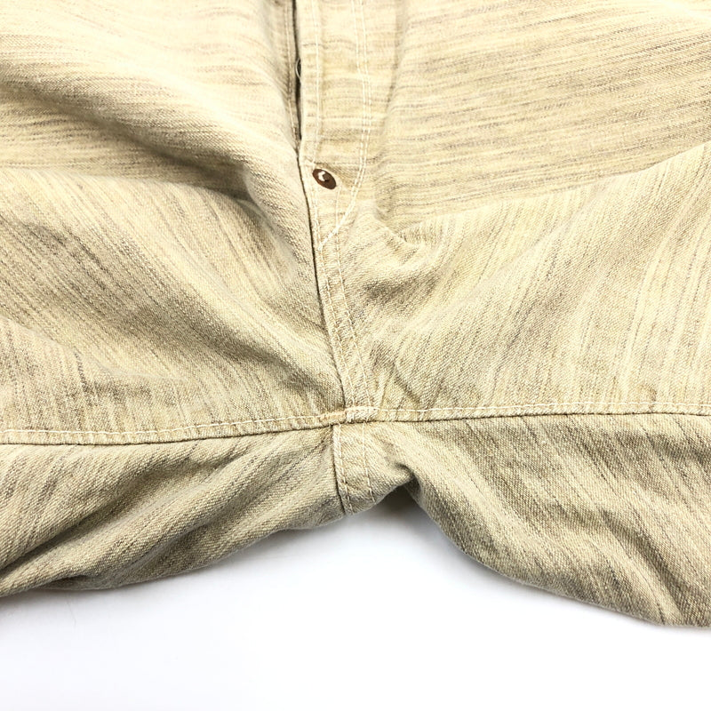 【中古品】【メンズ】 SUGAR CANE シュガーケーン BUTTON FLY HALF PANT 砂糖黍 ボタンフライ ハーフパンツ デニムパンツ ボトムス 156-260615-hn-14-fur サイズ：32 カラー：ベージュ系 万代Net店