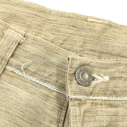 【中古品】【メンズ】 SUGAR CANE シュガーケーン BUTTON FLY HALF PANT 砂糖黍 ボタンフライ ハーフパンツ デニムパンツ ボトムス 156-260615-hn-14-fur サイズ：32 カラー：ベージュ系 万代Net店