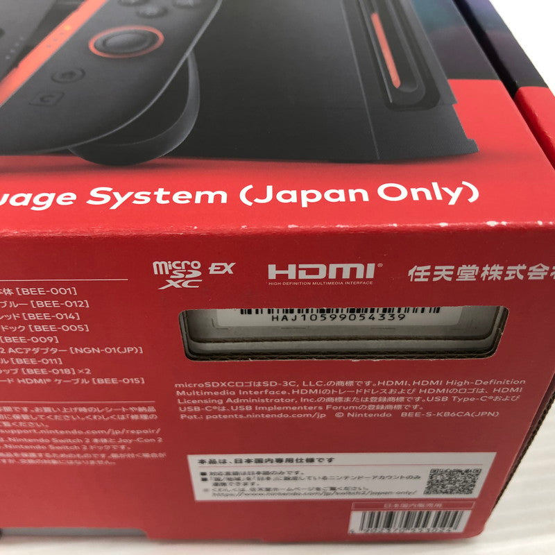 【未使用品】 Nintendo Switch2 ニンテンドースイッチ2 国内版 日本語版 BEE-S-KB6CA 035-261006-ns-09-tei 万代Net店