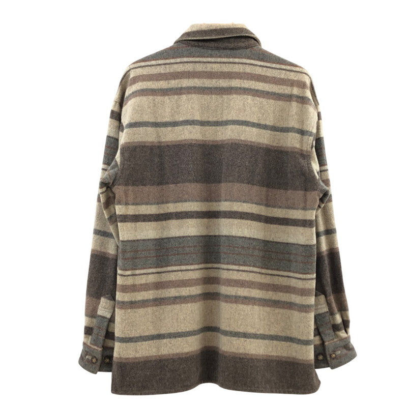【中古品】【メンズ】 Neyries ネイリーズ ハーフジップシャツ ウール混 長袖 トップス 146-260318-hn-06-fur サイズ：L カラー：グレー/ブラウン系 万代Net店