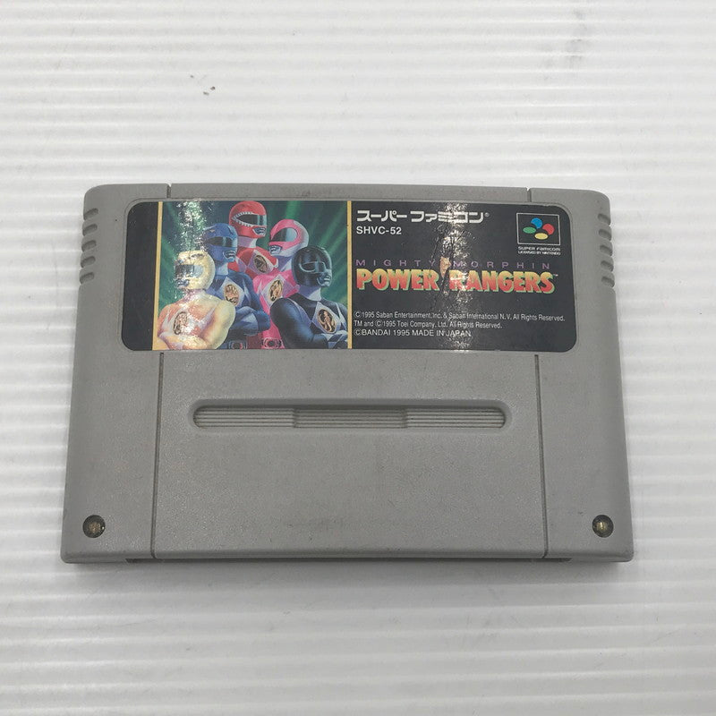 【現状渡し品】 バンダイ スーパーファミコンソフト マイティモーフィン パワーレンジャーズ SHVC-52 本体のみ 動作確認済 保管臭あり 023-260901-ti-09-tagh 万代Net店
