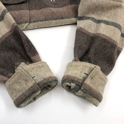 【中古品】【メンズ】 Neyries ネイリーズ ハーフジップシャツ ウール混 長袖 トップス 146-260318-hn-06-fur サイズ：L カラー：グレー/ブラウン系 万代Net店