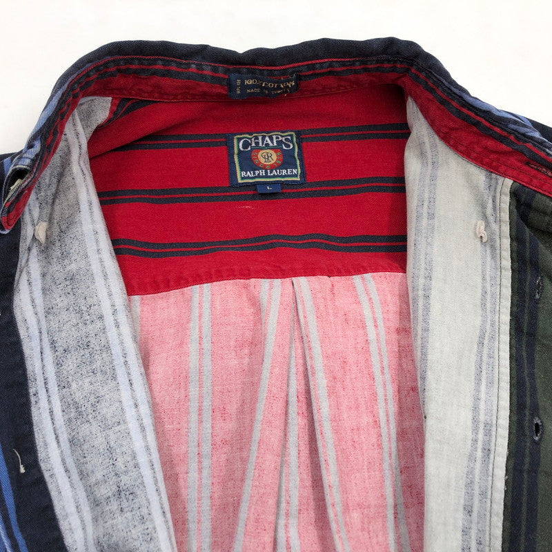 【中古品】【メンズ】 CHAPS RALPH LAUREN チャップス ラルフローレン 長袖シャツ カジュアルシャツ トップス 146-260318-hn-08-fur サイズ：L カラー：マルチカラー 万代Net店