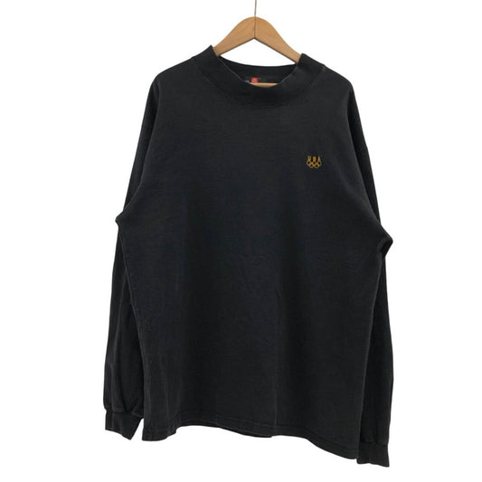【現状渡し品】【メンズ】 HANES ヘインズ SIGNATURE COLLECTION OLYMPIC L/S TEE シグネチャーコレクション オリンピック 長袖Tシャツ トップス 146-260321-hn-01-fur サイズ：XL カラー：ブラック 万代Net店