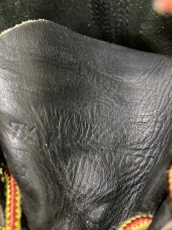 【中古品】【メンズ】 RED WING レッドウィング 90's IRISH SETTER CLASSIC MOC BOOTS 90年代 アイリッシュセッター クラシックモックブーツ 革靴 刺繍羽根タグ 164-260304-kk-21-min サイズ：7 1/2 E カラー：BLACK 万代Net店