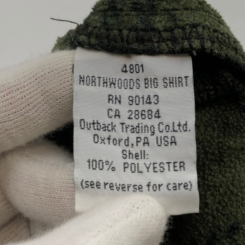 【現状渡し品】【メンズ】 Outback Trading Co. アウトバックトレーディング フリース 長袖シャツ トップス 146-260321-hn-02-fur サイズ：XL カラー：グリーン/ブラック系 万代Net店