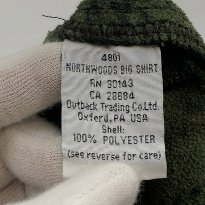 【現状渡し品】【メンズ】 Outback Trading Co. アウトバックトレーディング フリース 長袖シャツ トップス 146-260321-hn-02-fur サイズ：XL カラー：グリーン/ブラック系 万代Net店