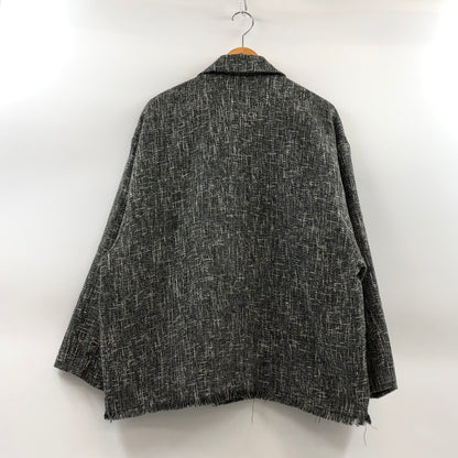 【現状渡し品】【メンズ】 NILWAY ニルウェイ AZ23061N オーバーサイズ ツイードフリンジテーラードジャケット アウター 147-251016-hn-04-fur サイズ：M カラー：グレー系 万代Net店