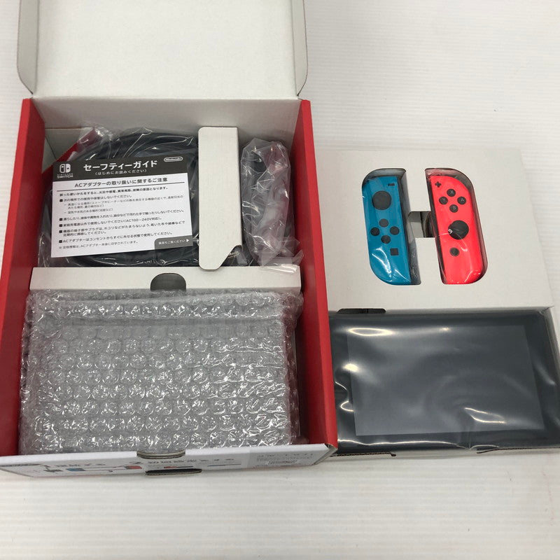 【未使用品】 Nintendo Switch 2022年モデル Joy-Con(L) ネオンブルー/(R) ネオンレッド HAD-S-KABAH 034-261007-ns-13-tei 万代Net店