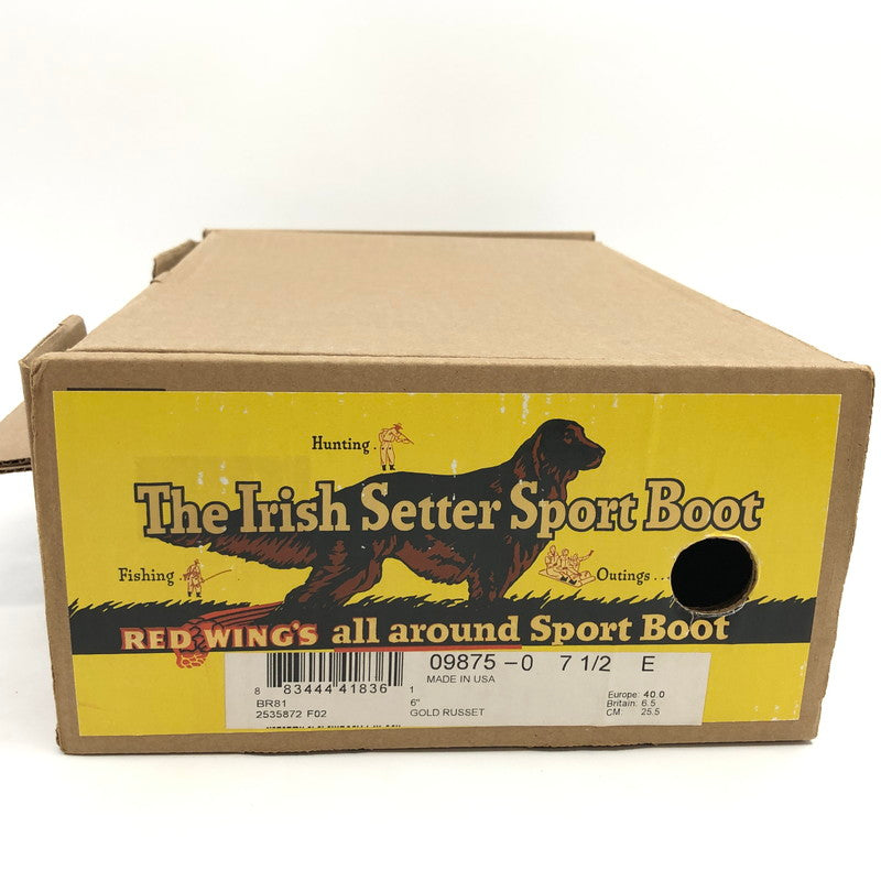 【中古品】【メンズ/レディース】 RED WING レッドウィング IRISH SETTER 9875 復刻犬タグ アイリッシュセッター ハンティングブーツ ワークブーツ シューズ 靴 164-260321-hn-03-fur サイズ：7 1/2(25.5cm相当) カラー：ブラウン系 万代Net店