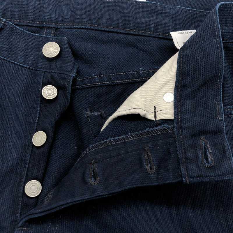 【中古品】【メンズ】 WAREHOUSE ウエアハウス 1001BB Begin別注 ピケパンツ ボトムス 156-250311-hn-04-fur サイズ：W32 L38 カラー：ネイビー 万代Net店