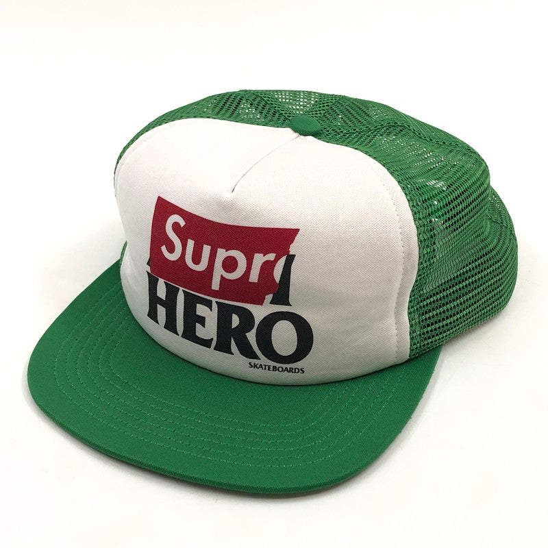 【中古品】【メンズ/レディース】 Supreme シュプリーム × ANTIHERO アンタイヒーロー 14ss MESH CAP メッシュキャップ 帽子 149-260321-hn-05-fur サイズ：フリーサイズ カラー：グリーン/ホワイト系 万代Net店