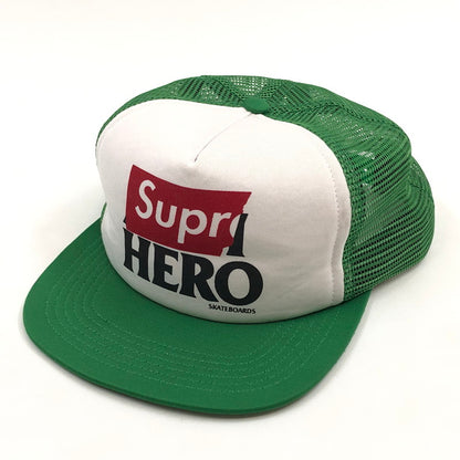【中古品】【メンズ/レディース】 Supreme シュプリーム × ANTIHERO アンタイヒーロー 14ss MESH CAP メッシュキャップ 帽子 149-260321-hn-05-fur サイズ：フリーサイズ カラー：グリーン/ホワイト系 万代Net店