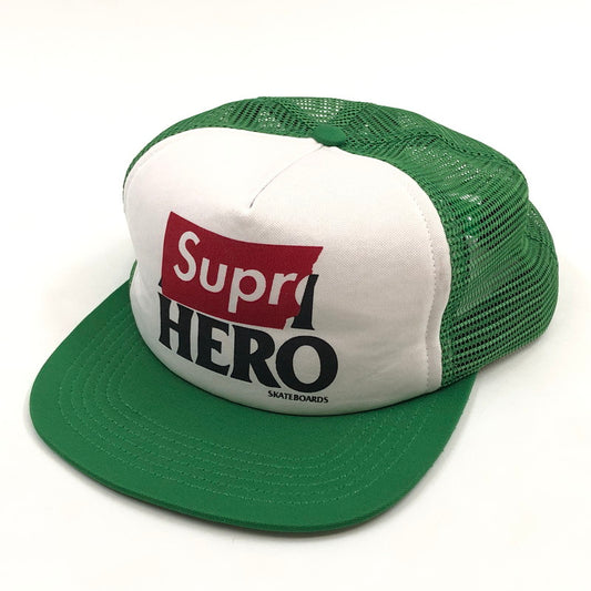 【中古品】【メンズ/レディース】 Supreme シュプリーム × ANTIHERO アンタイヒーロー 14ss MESH CAP メッシュキャップ 帽子 149-260321-hn-05-fur サイズ：フリーサイズ カラー：グリーン/ホワイト系 万代Net店